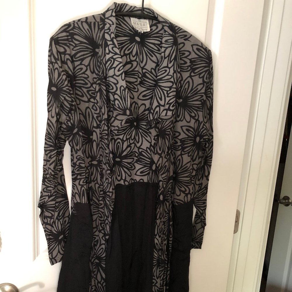 Masai lightweight viscose summer cardigan gray black party